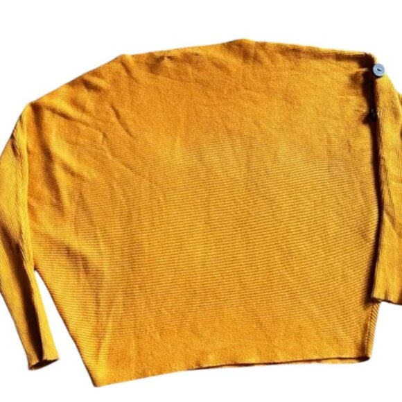 Faith + Zoe Doleman Fall Sweater Button Detail Mustard Yellow Med. Stitch Fix - Picture 2 of 6